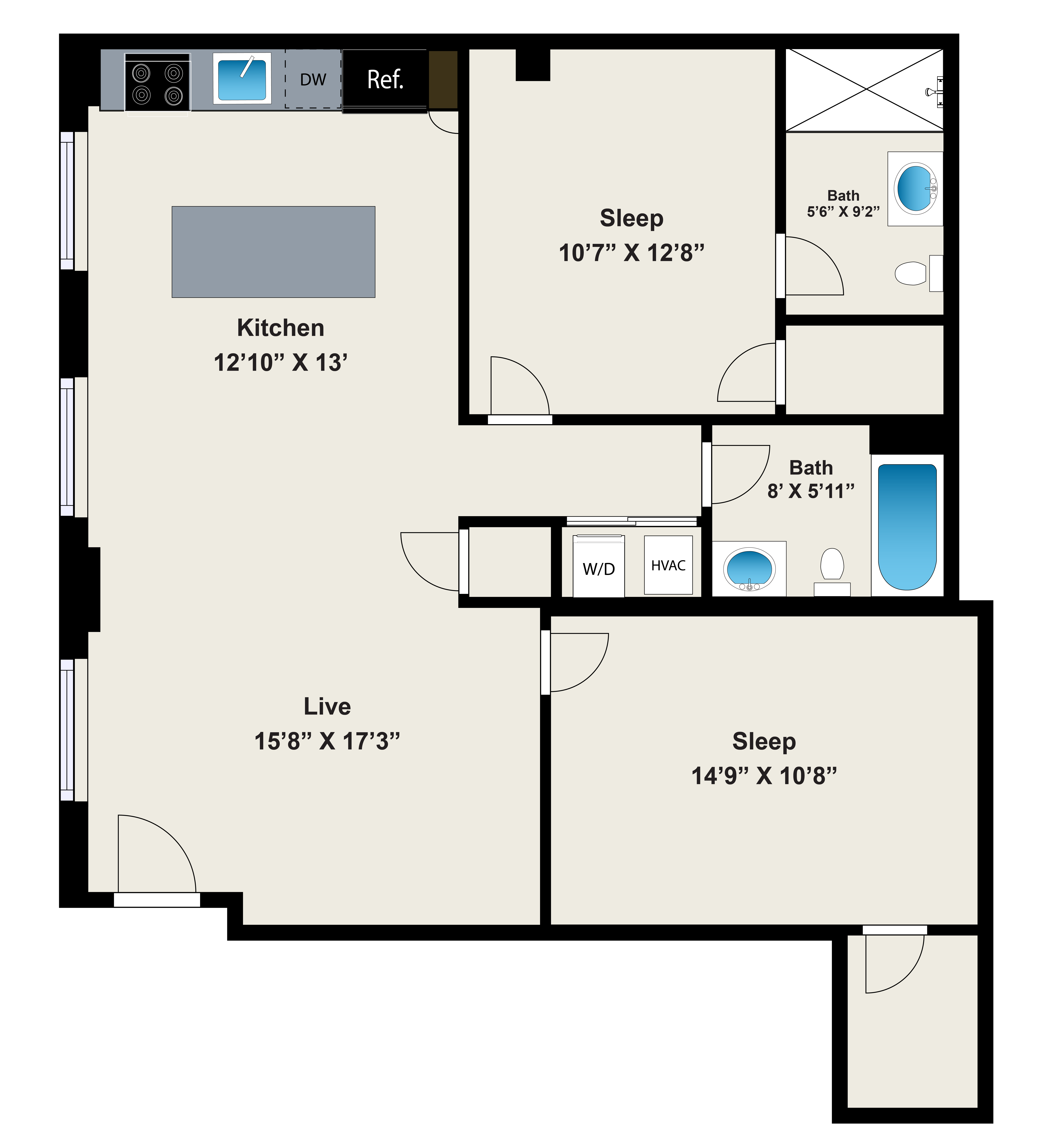 Unit 0406 floor plan